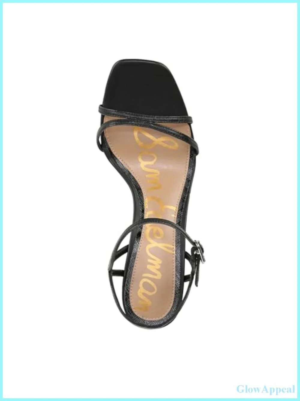 Leather platform sandal with ankle strap, 2.5
